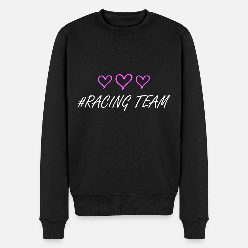 Racing Team herzchen - Männer Premium Bio Pullover - Schwarz