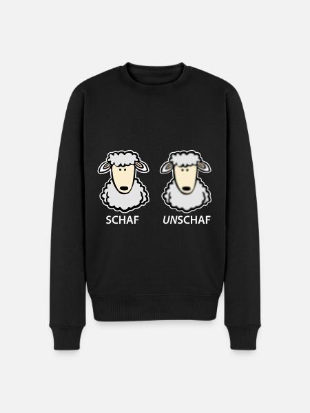 Schaf Unschaf - Männer Premium Bio Pullover - Schwarz