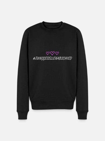 Junggesellenabschied herzchen - Männer Premium Bio Pullover - Schwarz