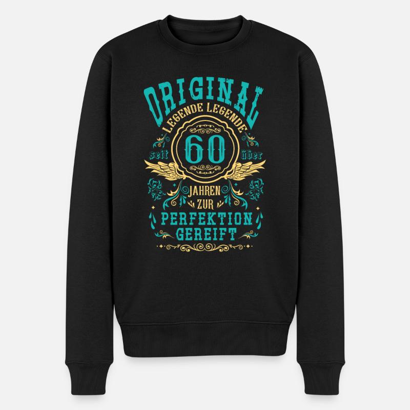 Geburtstag Geschenk zum 60. Geburtstag - Original - Männer Premium Bio Pullover - Schwarz