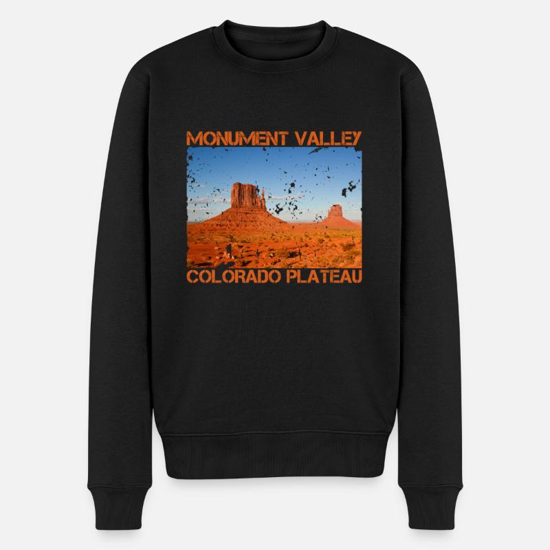 Monument Valley USA Ouest - Pull Premium bio Homme - noir