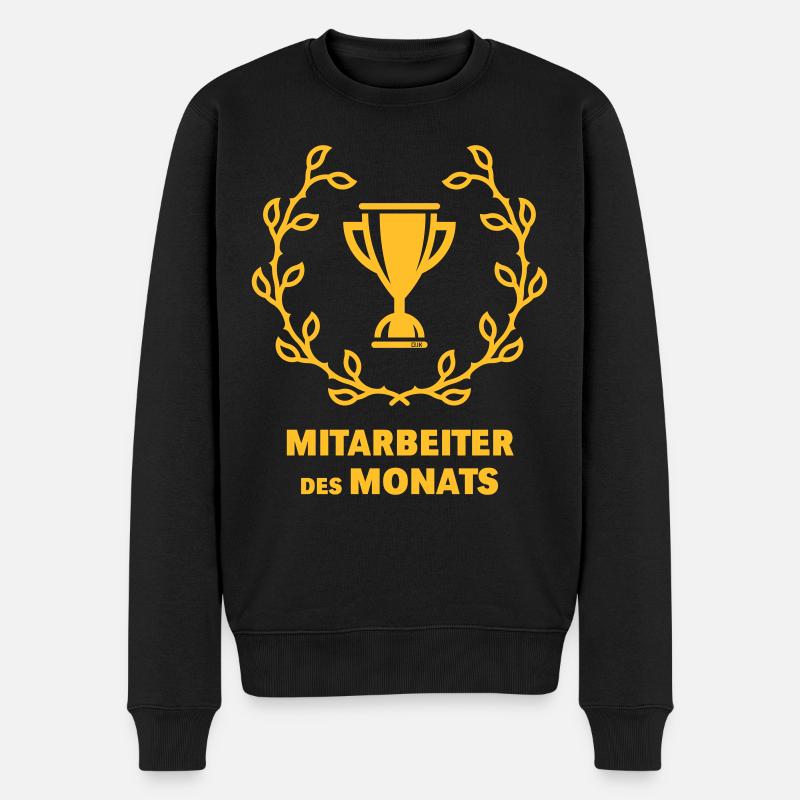 Mitarbeiter Des Monats (Emblem / Auszeichnung) - Männer Premium Bio Pullover - Schwarz