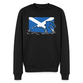 Loch Ness Nessie Monster Schottland - Männer Premium Bio Pullover - Schwarz - Vorne - Nico (187cm)