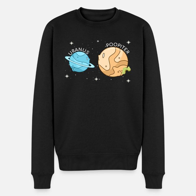 Uranus Poopiter - Uranus Planet Space Drôle - Pull Premium bio Homme - noir
