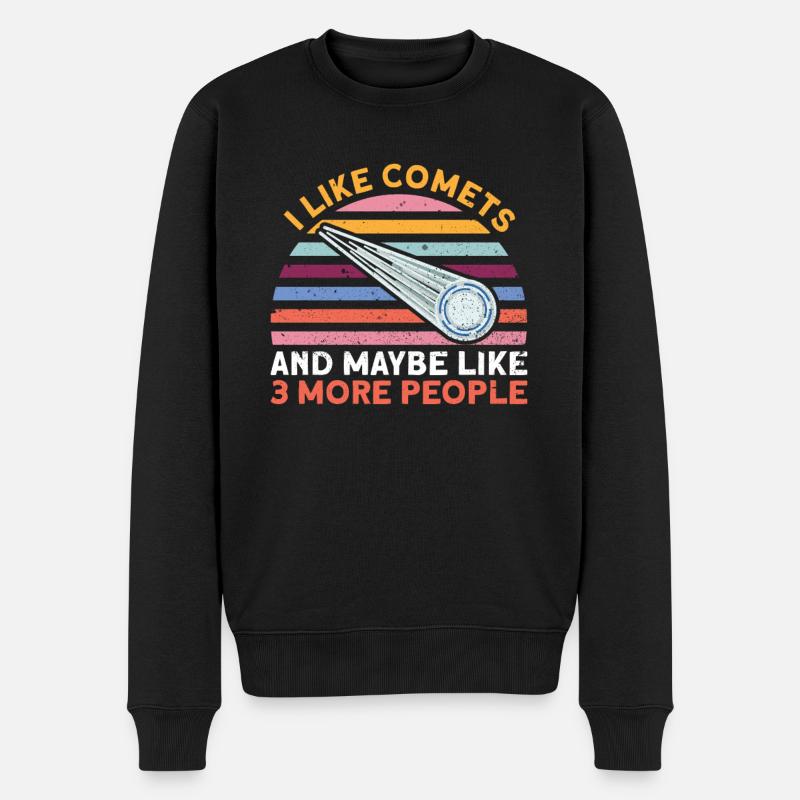 J’aime les comètes et peut-être comme 3 autres personnes - Comet - Pull Premium bio Homme - noir