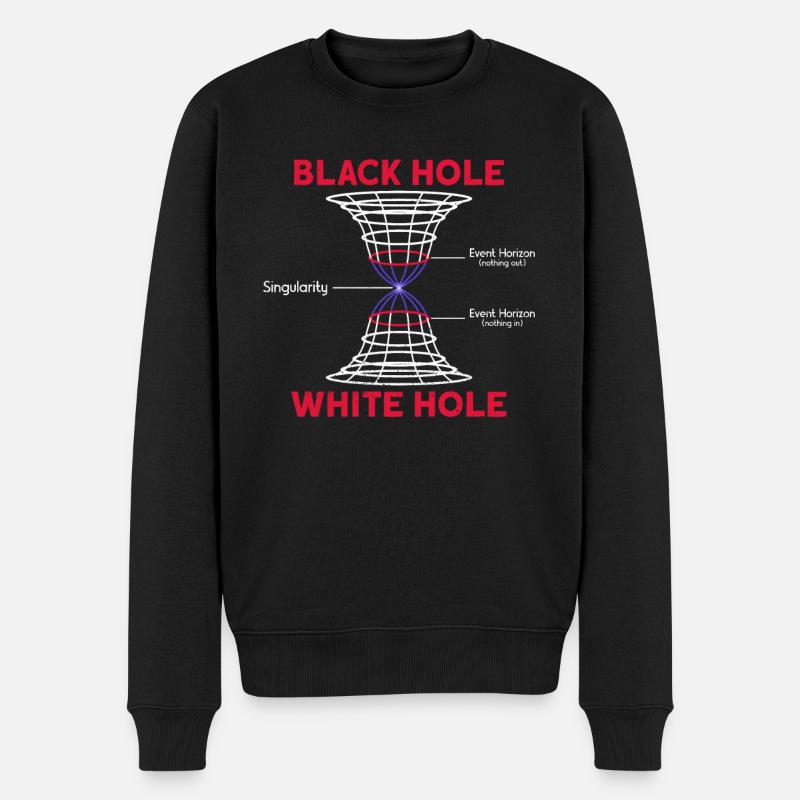 Black Hole - White Hole - Schwarzes Loch Astronom - Männer Premium Bio Pullover - Schwarz