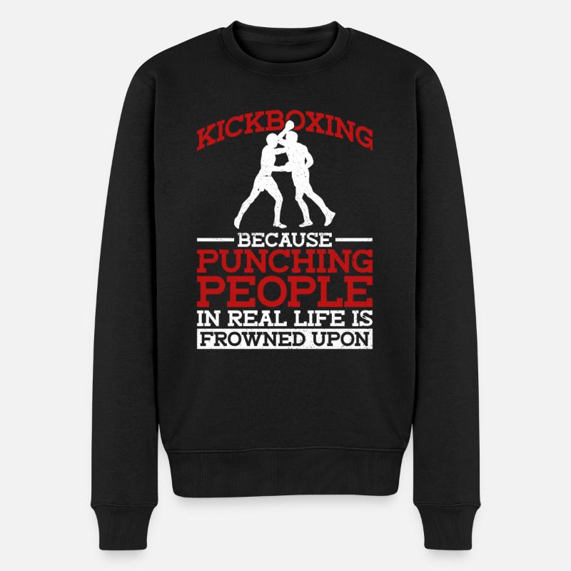 Kickboxen Kickboxer Kickboxing - Männer Premium Bio Pullover - Schwarz