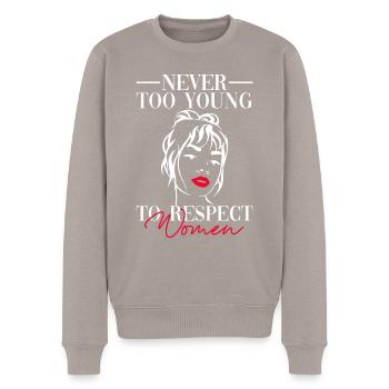 Feminismus Feministische Frauenrechte Feminist - Männer Premium Bio Pullover - Taupe - Vorne - Nico (187cm)