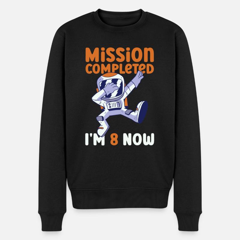 8ème anniversaire astronaute 8 ans - Pull Premium bio Homme - noir