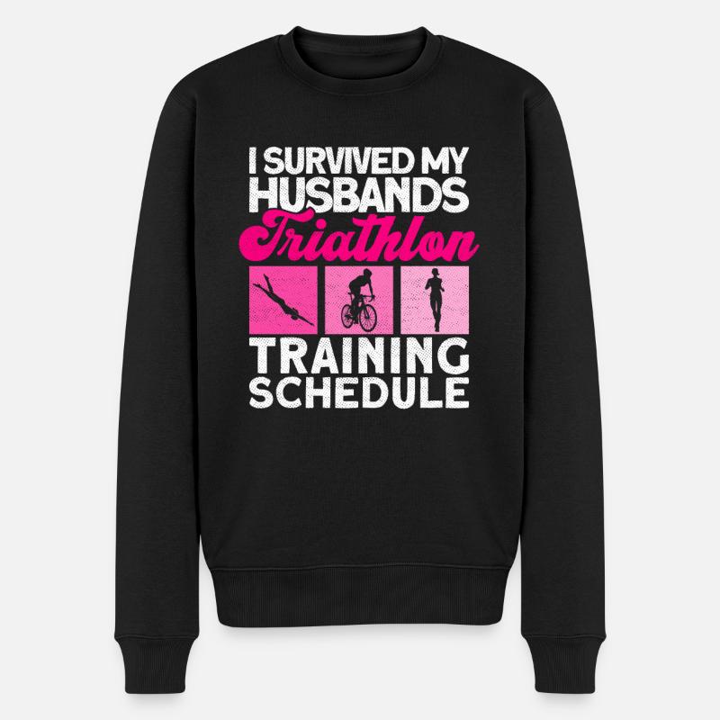 Triathlon Entraînement Femmes Triathlète Cadeau - Pull Premium bio Homme - noir