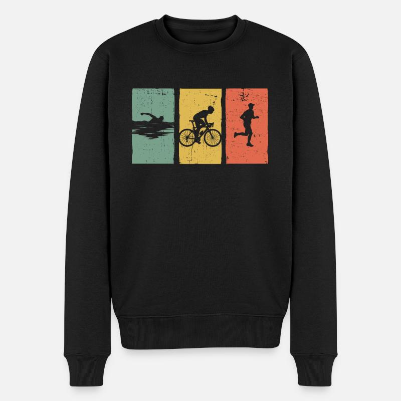 Triathlon Entraînement Triathlète Drôle Triathlon - Pull Premium bio Homme - noir