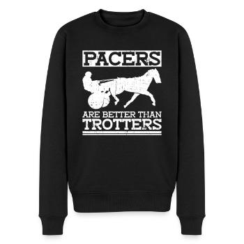 Les pacers sont meilleurs que les trotteurs - courses de chevaux - Pull Premium bio Homme - noir - Devant - Nico (187cm)