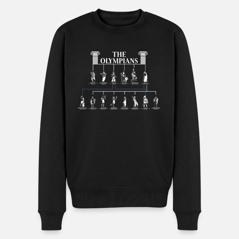 Mythologie grecque Dieu grec ancien - Pull Premium bio Homme - noir