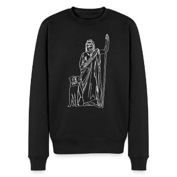 Hades Griechische Mythologie Griechischer Gott - Männer Premium Bio Pullover - Schwarz - Vorne - Nico (187cm)