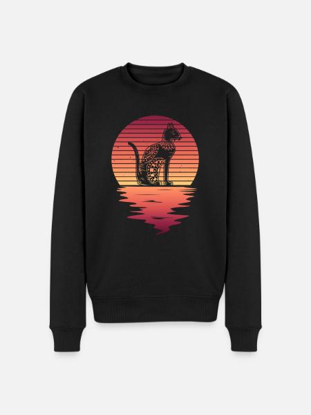 Chat Mythologie égyptienne Egypte ancienne - Pull Premium bio Homme - noir