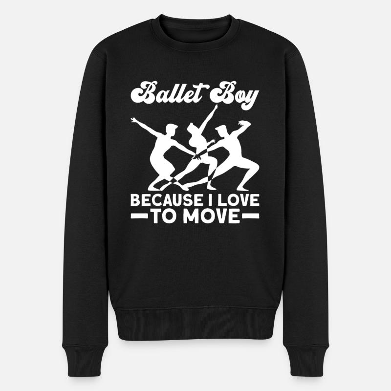 Ballett Tänzer Junge Tanzen Lustig Ballett - Männer Premium Bio Pullover - Schwarz