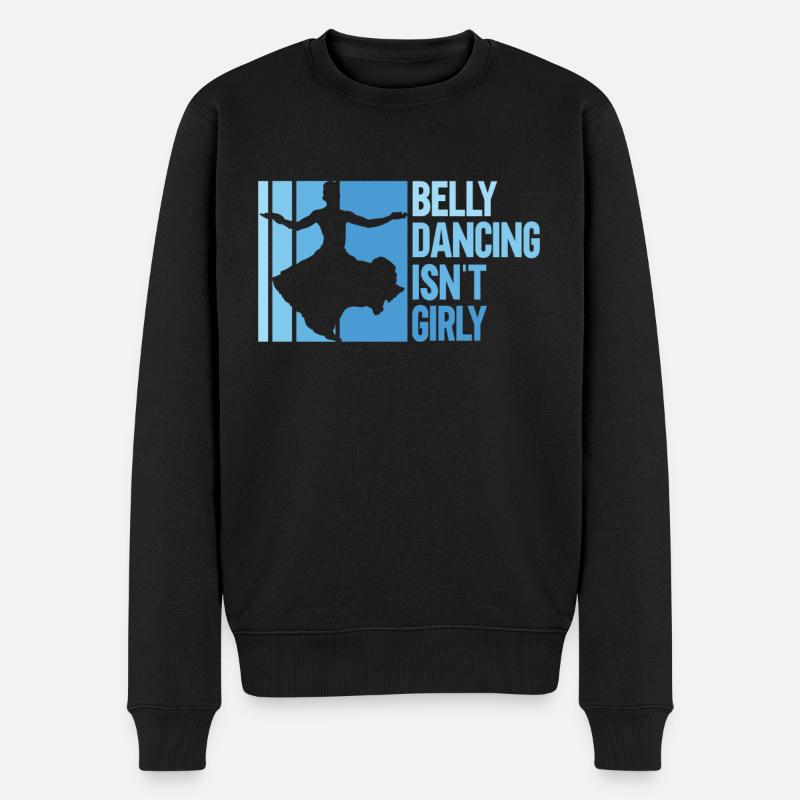 Bauchtanz ist nicht mädchenhaft - Bauchtänzer - Männer Premium Bio Pullover - Schwarz