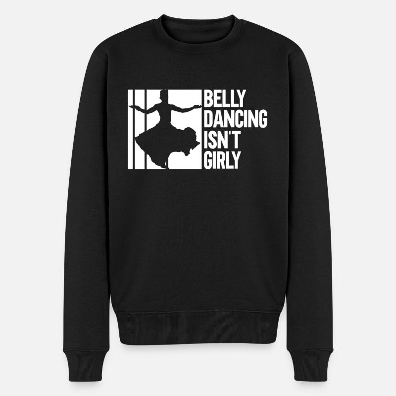 Bauchtanz ist nicht mädchenhaft - Bauchtänzer - Männer Premium Bio Pullover - Schwarz