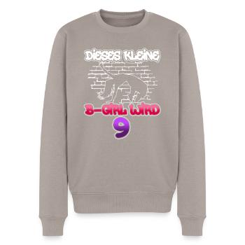 Dieses Kleine B-Girl Wird 9 - Breakdance - Männer Premium Bio Pullover - Taupe - Vorne - Nico (187cm)