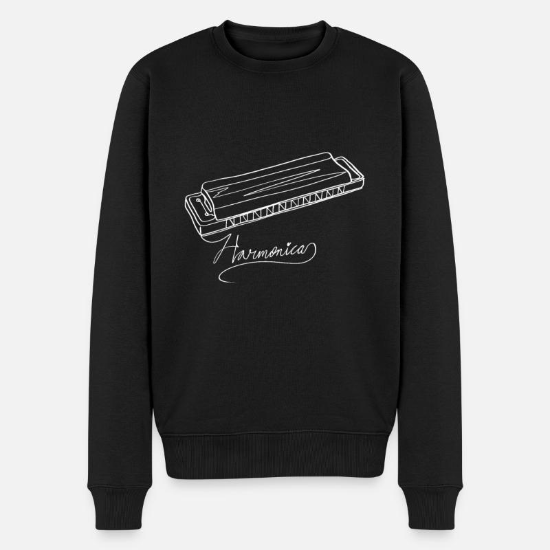 Harmonica Online Art - Harmonica - Men's Premium Organic Jumper - black