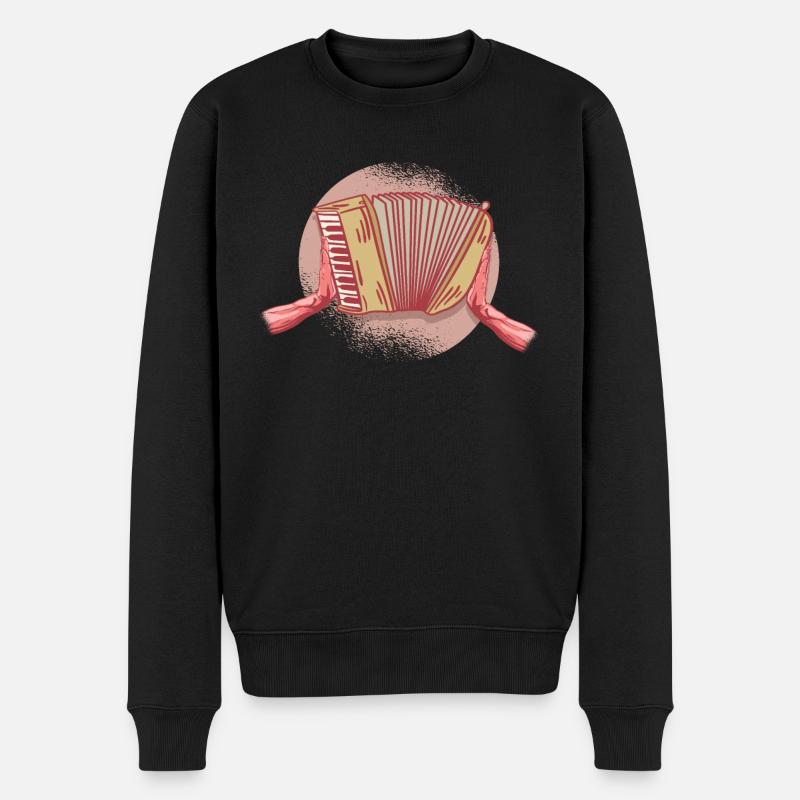 Michelangelo Akkordeon Akkordeonspieler Musiker - Männer Premium Bio Pullover - Schwarz