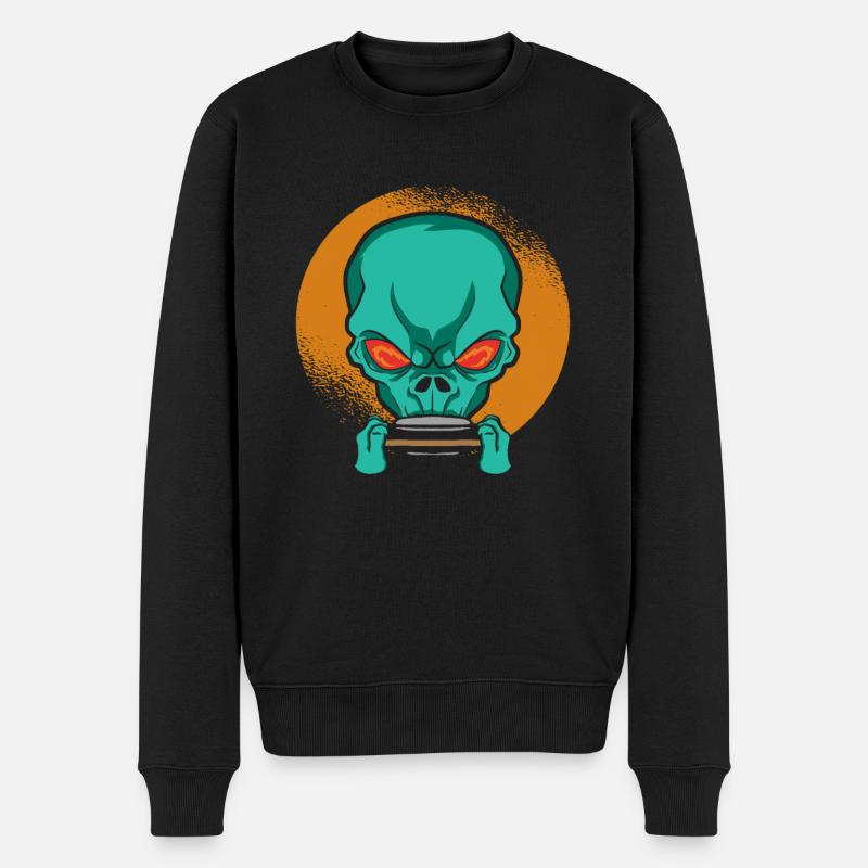 Alien harmonica - harmoniciste Musicien - Pull Premium bio Homme - noir