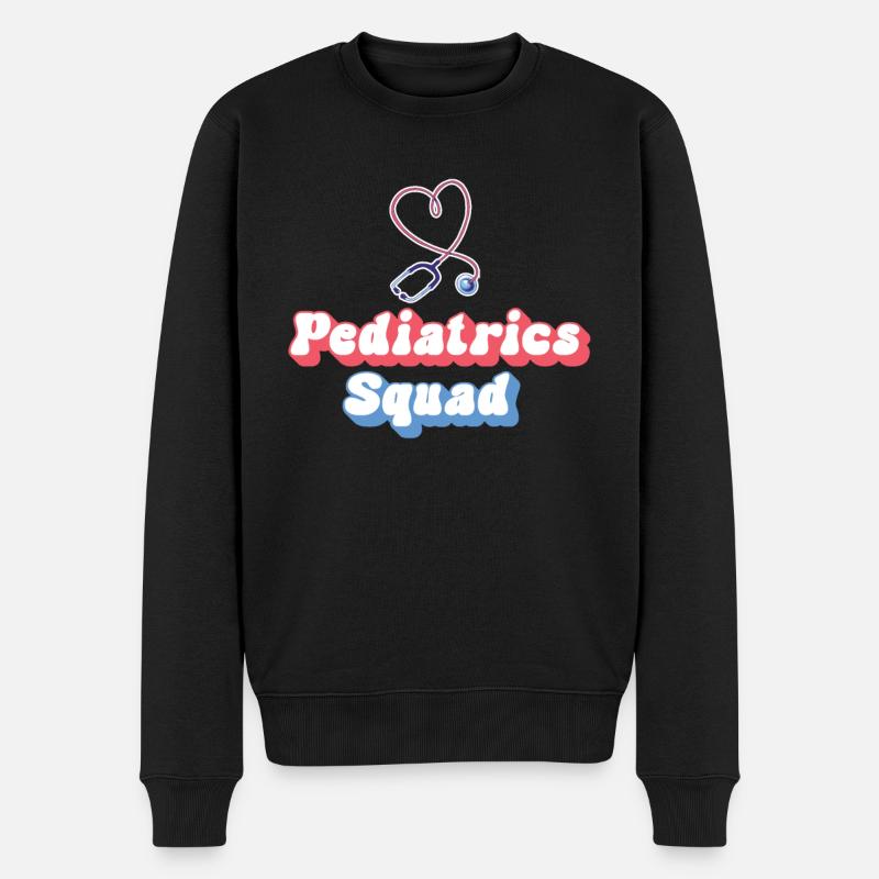 Kinder Krankenschwester Säugling Pädiatrie - Männer Premium Bio Pullover - Schwarz