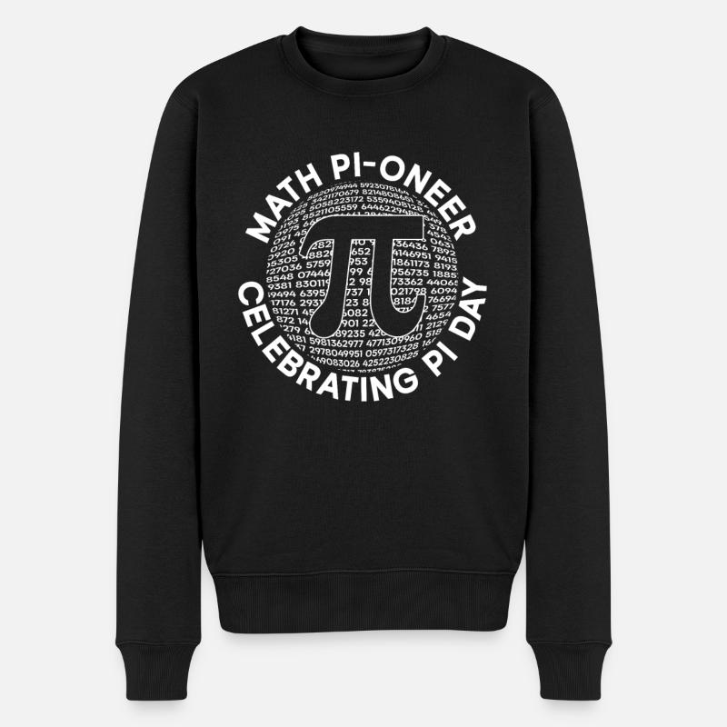 Mathe-Pi-oneer feiert den Pi-Tag - Lehrer Mathe Pi - Männer Premium Bio Pullover - Schwarz