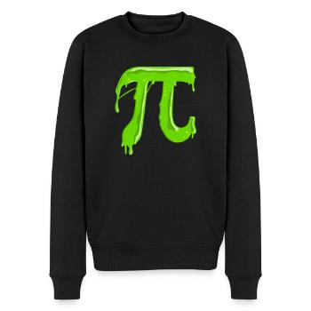 Green Slimy Pi - Funny math teacher for - Men's Premium Organic Jumper - black - Front - Nico (187cm)