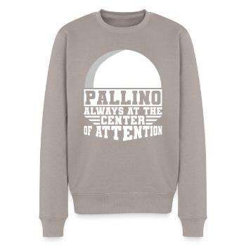 Pallino - Toujours au centre de l’attention - Pull Premium bio Homme - taupe - Devant - Nico (187cm)