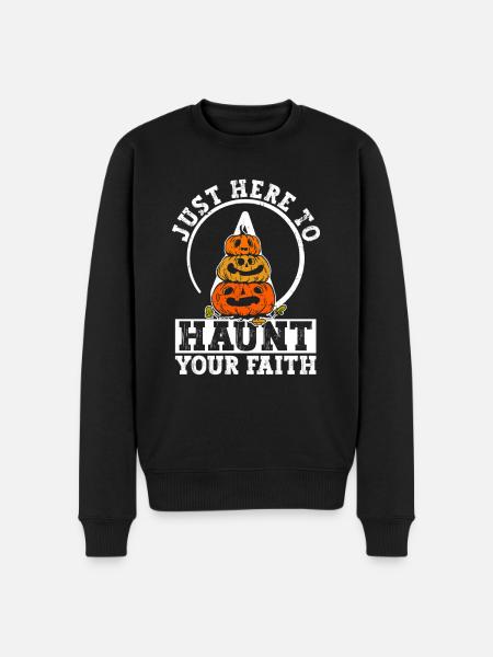 Atheist Atheism Anti Church Halloween - Men's Premium Organic Jumper - black