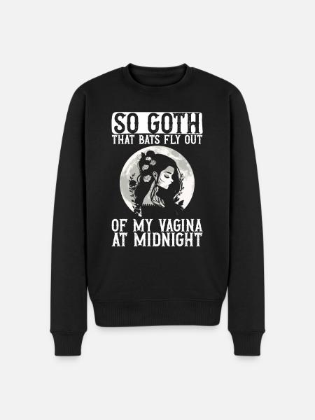 Goth Gothic Fledermäuse Vagina Spruch - Männer Premium Bio Pullover - Schwarz