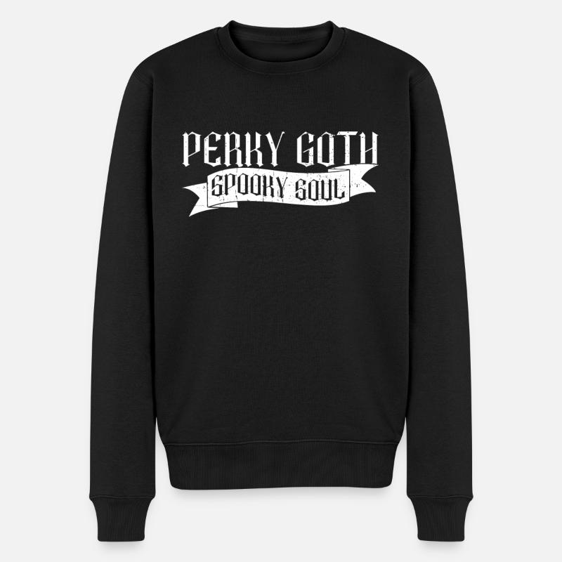 Perky Goth - Spooky Soul - Bubble Goth Perky Goth - Männer Premium Bio Pullover - Schwarz