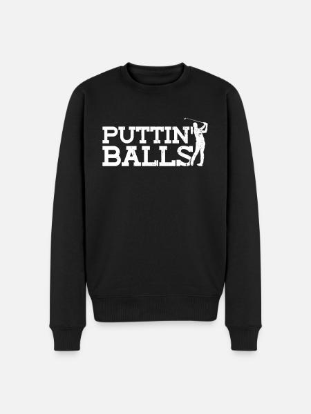 Puttin' Balls - Funny Golf - Men's Premium Organic Jumper - black