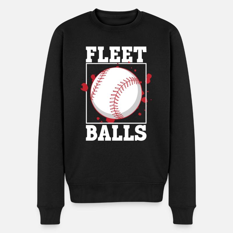 Swift Balls - Drôle de baseball - Pull Premium bio Homme - noir