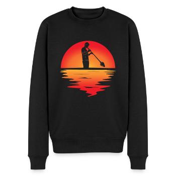 Glasblasen Glasbläser Glas Retro - Männer Premium Bio Pullover - Schwarz - Vorne - Nico (187cm)