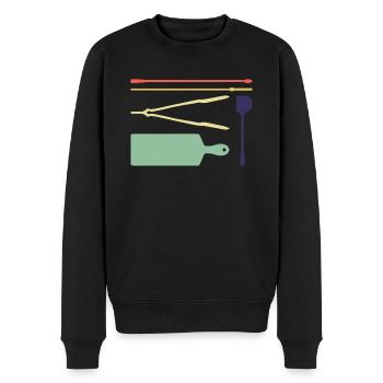 Glasbläserwerkzeuge Glasblasen Glasbläser - Männer Premium Bio Pullover - Schwarz - Vorne - Nico (187cm)