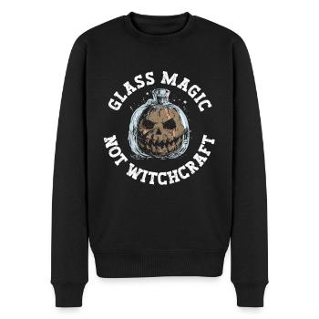 Glasmagie - keine Hexerei - Glasbläserei Halloween - Männer Premium Bio Pullover - Schwarz - Vorne - Nico (187cm)