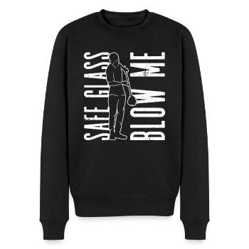 Safe Glass Blow Me - Glasblasen Glasbläser - Männer Premium Bio Pullover - Schwarz - Vorne - Nico (187cm)