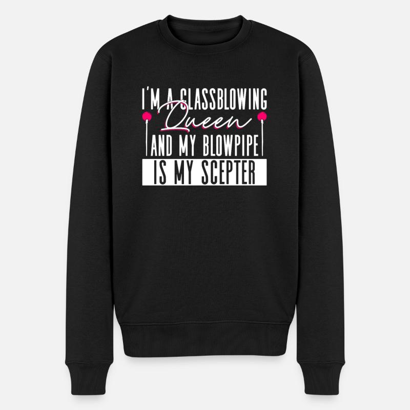 Glasbläserkönigin Glas Glasblasen Glasbläser - Männer Premium Bio Pullover - Schwarz