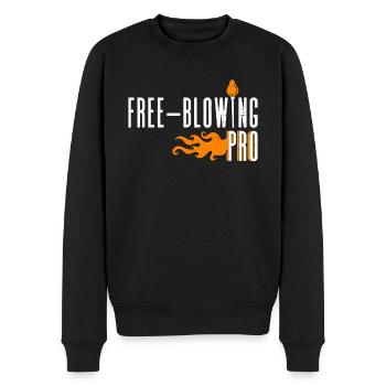 Free-Blowing Pro - Glasblasen Glasbläser - Männer Premium Bio Pullover - Schwarz - Vorne - Nico (187cm)