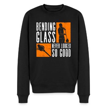 Glas biegen sah noch nie so gut aus - Glasblasen - Männer Premium Bio Pullover - Schwarz - Vorne - Nico (187cm)