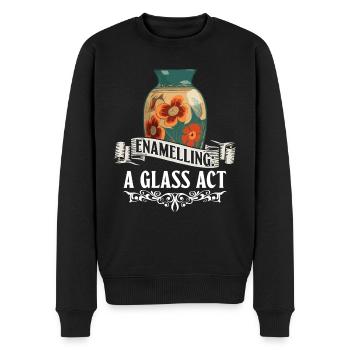 Emaillieren: Ein gläserner Akt - Emailliertes Glas - Männer Premium Bio Pullover - Schwarz - Vorne - Nico (187cm)