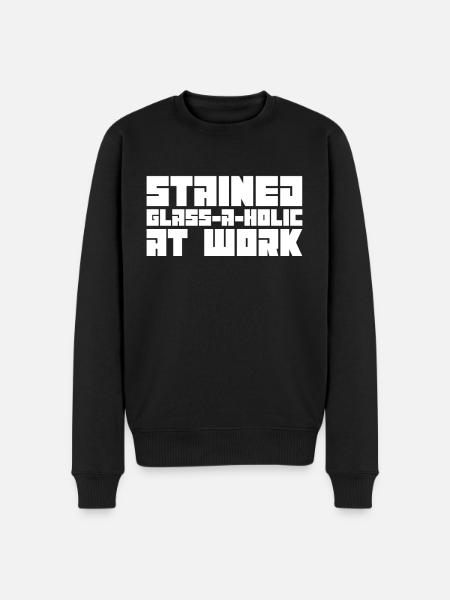 Vitrail A-Holic au travail - - Pull Premium bio Homme - noir