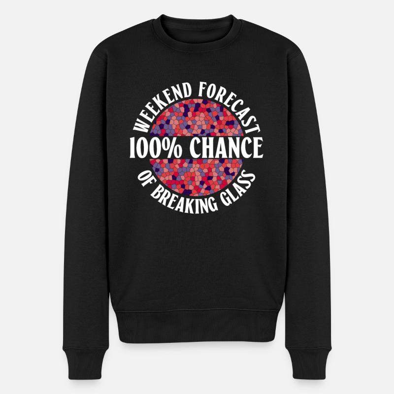 Wochenendvorhersage - 100% Chance auf - Männer Premium Bio Pullover - Schwarz
