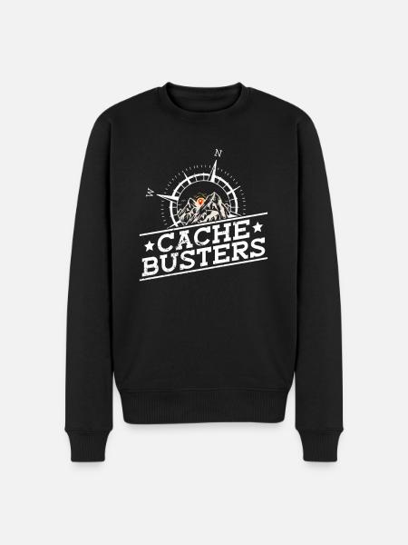 Cache Busters - Geocaching Geocacher - Men's Premium Organic Jumper - black