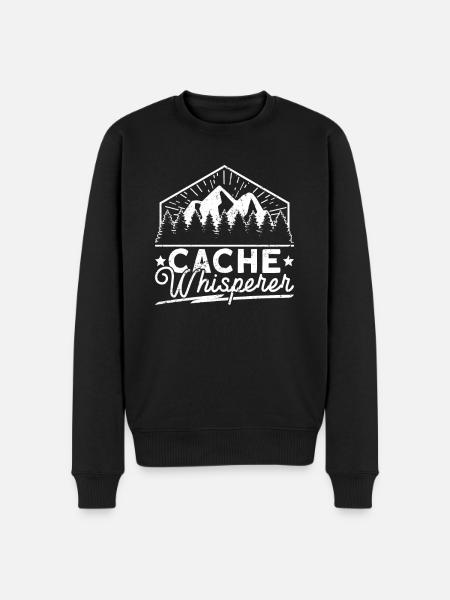 Cache-Flüsterer - Geocaching Geocacher - Männer Premium Bio Pullover - Schwarz