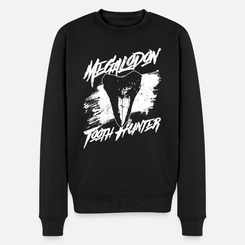 Megalodon Tooth Hunter - Requin mégalodon - Pull Premium bio Homme - noir