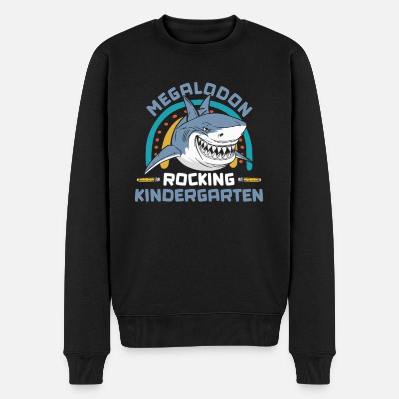 Megalodon Rocking Kindergarten - Megalodon Shark - Pull Premium bio Homme - noir