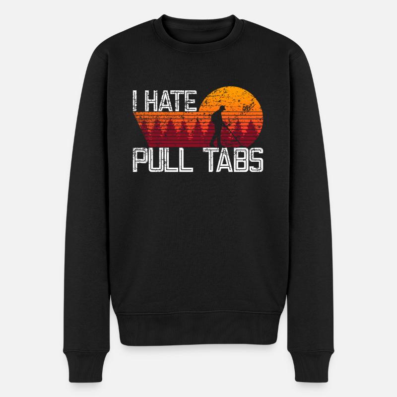 Ich hasse Dosenclips - Metalldetektor Sondengänger - Männer Premium Bio Pullover - Schwarz